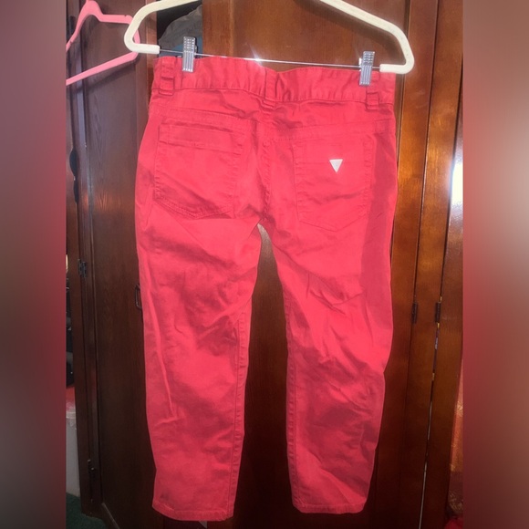 Guess Red Denim Low Rise Stretch Capris With Real Pockets size 28 - Picture 2 of 16